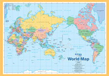 Political World Laminated Sheets Map
